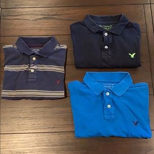 Bundle of 3 Large American Eagle Polo Shirts